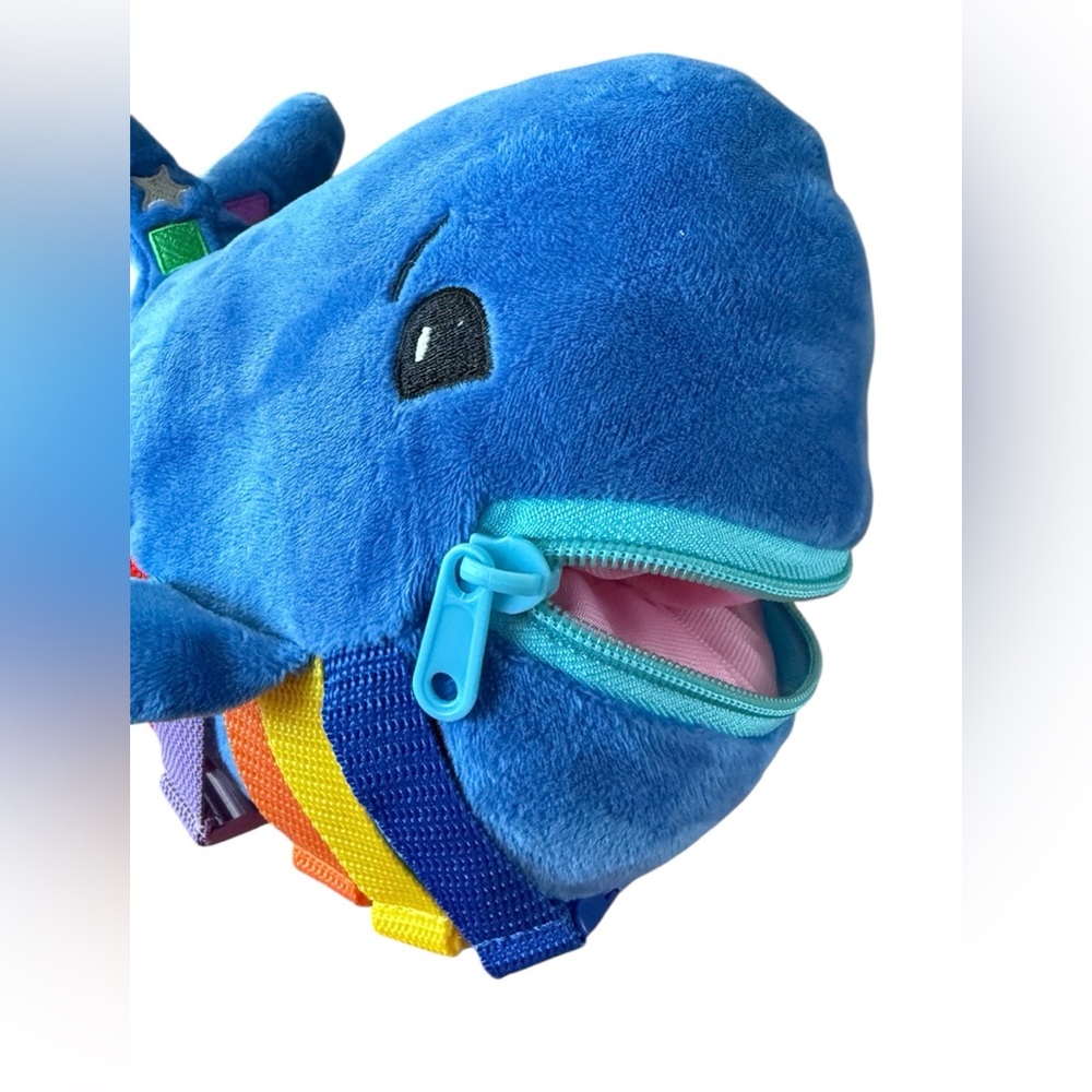 Buckle Toys Blue Plush Whale Stuffed Animal - Kids Toy - Picture 7 of 9